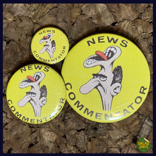 News Commentator -Button/Bottle Opener-