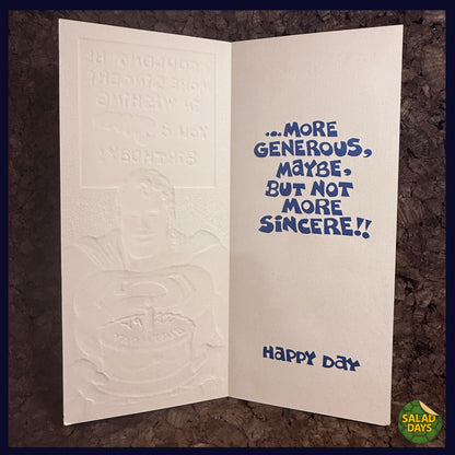 Super Generous -Vintage 1978 Greeting Card-