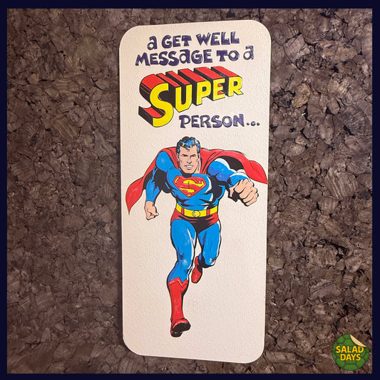 Super Person Get Well -Vintage 1978 Greeting Card-